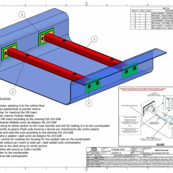 Staffe supporti sedile piane conformi allegato J