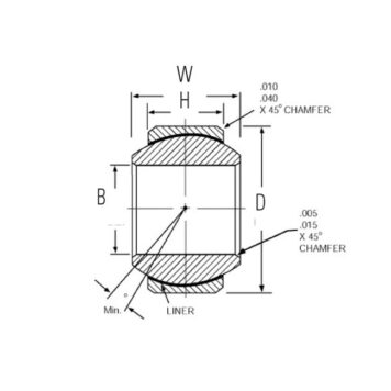 Snodo sferico smussato (Ø foro 10,0 mm - Ø esterno 26,0 mm)