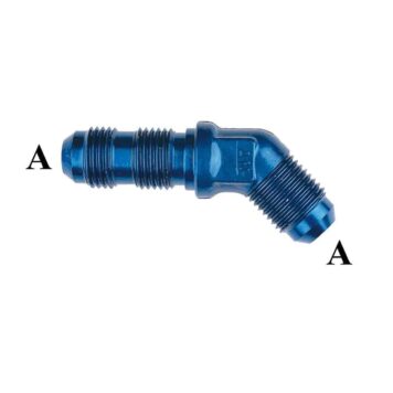 Adattatore JIC-JIC alluminio 45° passaparete - maschio-maschio