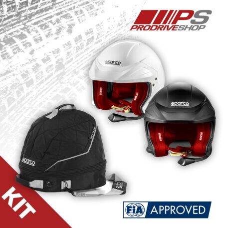 Kit casco Sparco Flux RJ-I + borsa porta casco hans