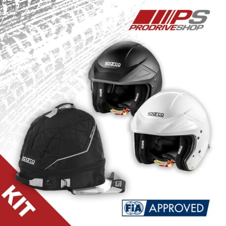Kit casco Sparco Flux RJ + borsa porta casco hans