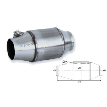 Catalizzatore Motorsport Hjs diametro tubo 50 mm.