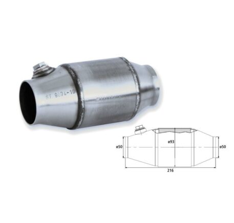 Catalizzatore Motorsport Hjs diametro tubo 50 mm.