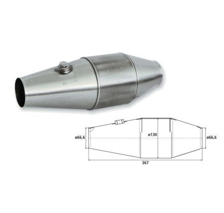 Catalizzatore Motorsport Hjs diametro tubo 66,5 mm