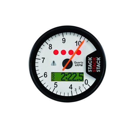 Contagiri Stack multifunzione Street Race 0-4-10500 rpm 80 mm bianco