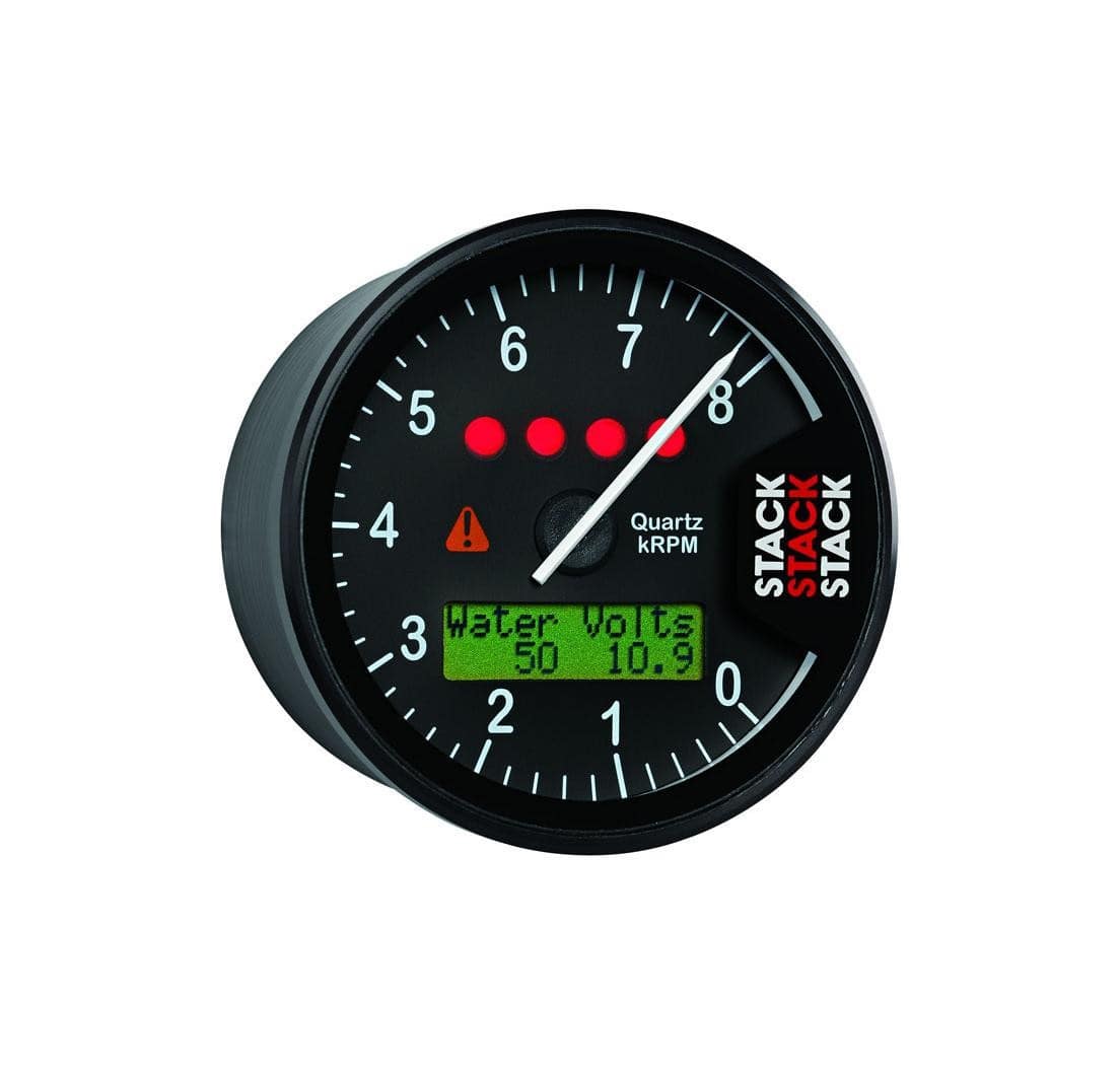 Contagiri Stack multifunzione Street Race 0-8000 rpm 80 mm nero