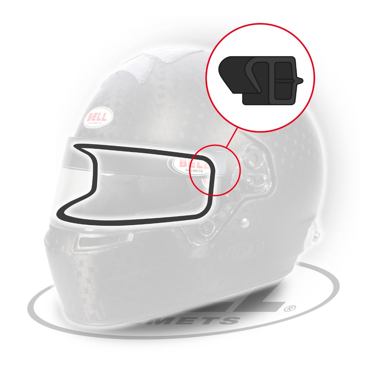 Guarnizione visiera casco Bell 77 cm