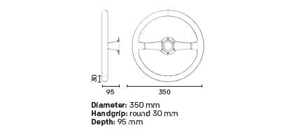 Volante Rally Omp pelle scamosciata - immagine 2