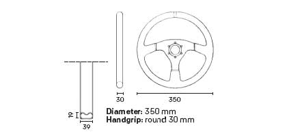 Volante Velocità superleggero Omp scamosciato - immagine 2