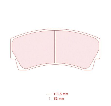Pastiglie freno Carbone Lorraine 5007W43T16 Subaru Impreza Wrx Sti Evo Gr. N (N12 - N14)