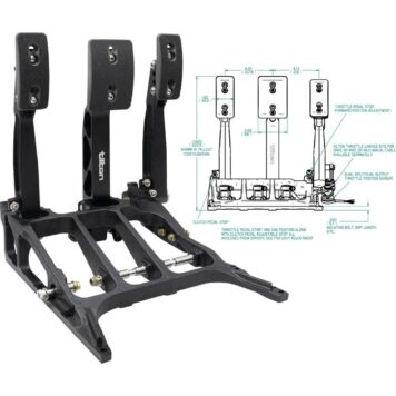 Pedaliera Tilton 3 pedali per montaggio a pavimento fissa