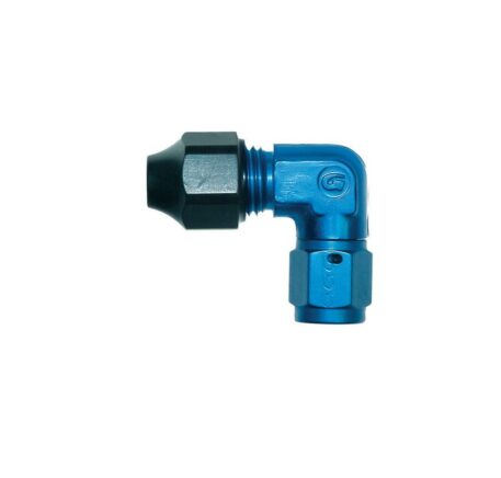 Raccordo alluminio 90° femmina Jic 9/16 x 18