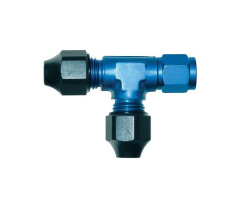 Raccordo alluminio a 3 vie femmina Jic 9/16 x 18