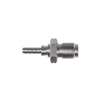Raccordo graffabile zincato dritto maschio lungo concavo metrico 10 x 1