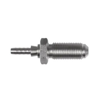 Raccordo graffabile inox dritto maschio passaparete metrico doppio 10 x 1