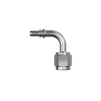 Raccordo graffabile alluminio a tubo 90° femmina concavo Jic 9/16 x 18
