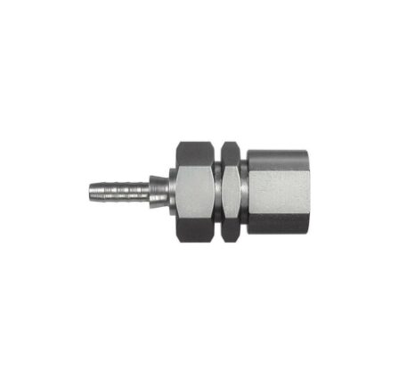 Raccordo graffabile zincato dritto femmina passaparete convesso - Jic 3/8 x 24