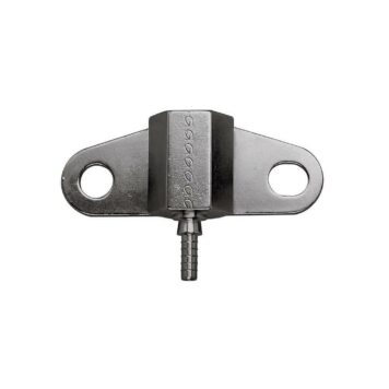 Raccordo graffabile zincato dritto femmina con staffa convesso metrico 10 x 1