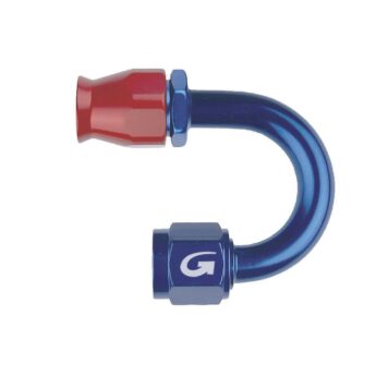 Raccordo alluminio a tubo 180° femmina Jic 9/16 x 18