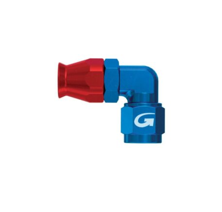 Raccordo alluminio forgiato 90° femmina girevole Jic 9/16 x 18