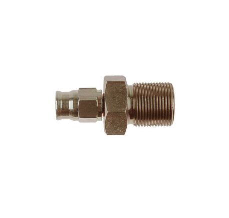 Raccordo passaparete femmina convesso - Jic 3/8 x 24 - esagono 19 mm