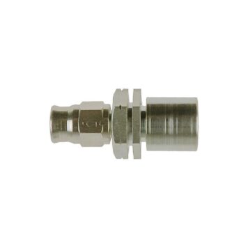Raccordo passaparete femmina convesso - metrico 10 x 1 - esagono 17 mm