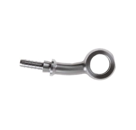 Raccordo graffabile inox a occhiello con collo esteso 20° laterale foro 3/8