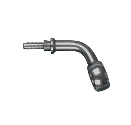 Raccordo graffabile inox a occhiello con collo esteso 70°
