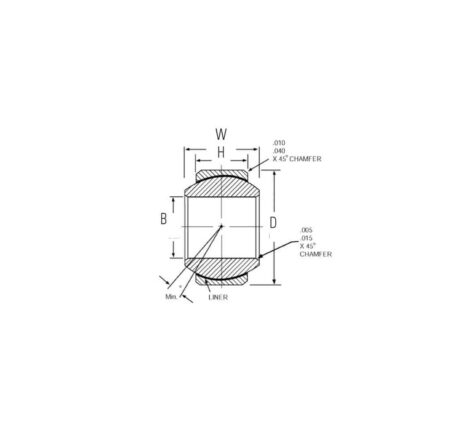 Snodo sferico Rodobal RG-MTE smussato diametro foro 14,0 mm