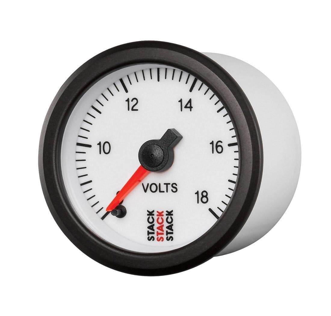 Strumento Stack analogico voltaggio batteria 8-18 V bianco