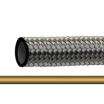 Tubo Teflon Inox diametro interno 3,5 mm diametro totale 7,5 mm oro
