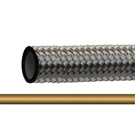 Tubo Teflon Inox diametro interno 3,5 mm diametro totale 7,5 mm oro