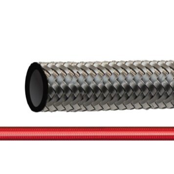 Tubo Teflon Inox diametro interno 3,5 mm diametro totale 7,5 mm rosso